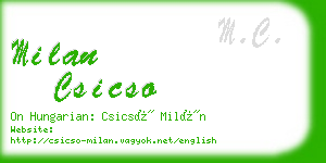 milan csicso business card